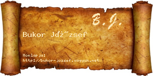 Bukor József névjegykártya